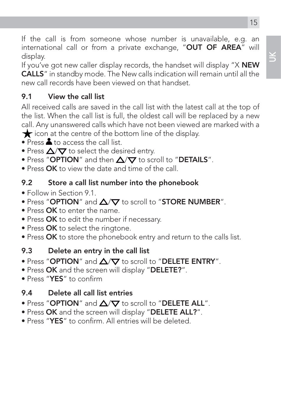 AEG Voxtel D575 User Manual | Page 15 / 136