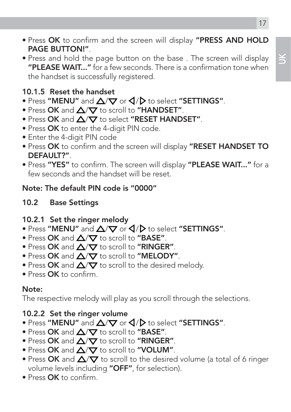 AEG Voxtel D575 User Manual | Page 17 / 136