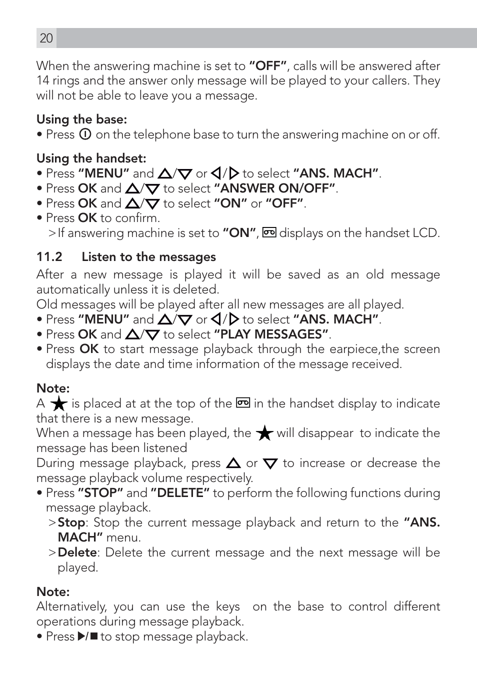 AEG Voxtel D575 User Manual | Page 20 / 136