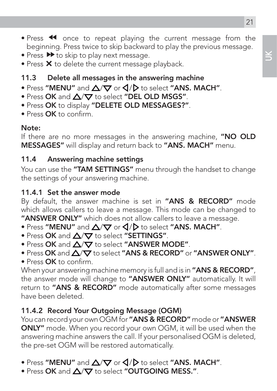 AEG Voxtel D575 User Manual | Page 21 / 136