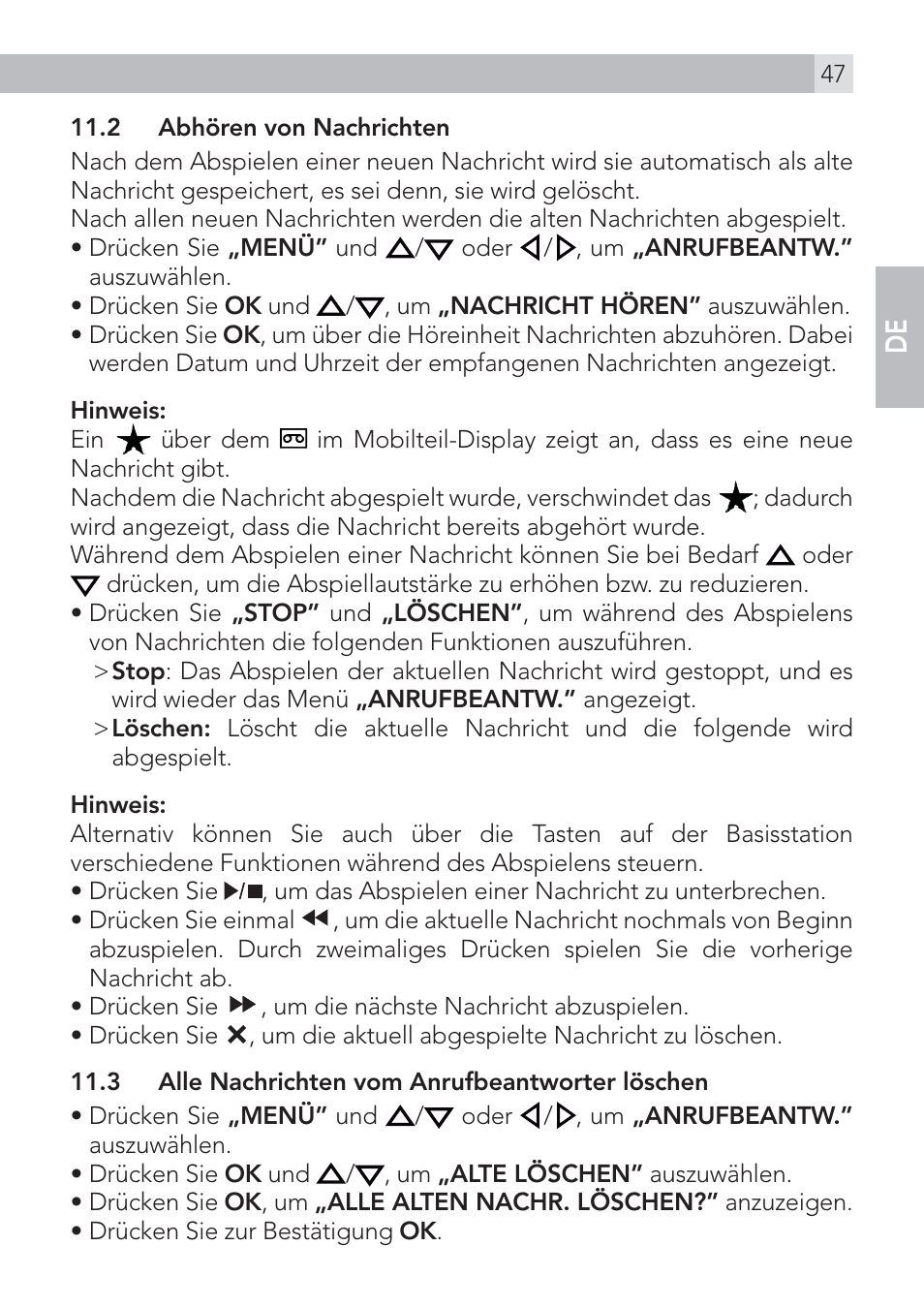 En de | AEG Voxtel D575 User Manual | Page 47 / 136