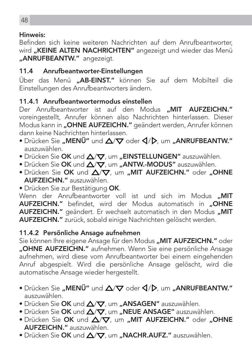 AEG Voxtel D575 User Manual | Page 48 / 136