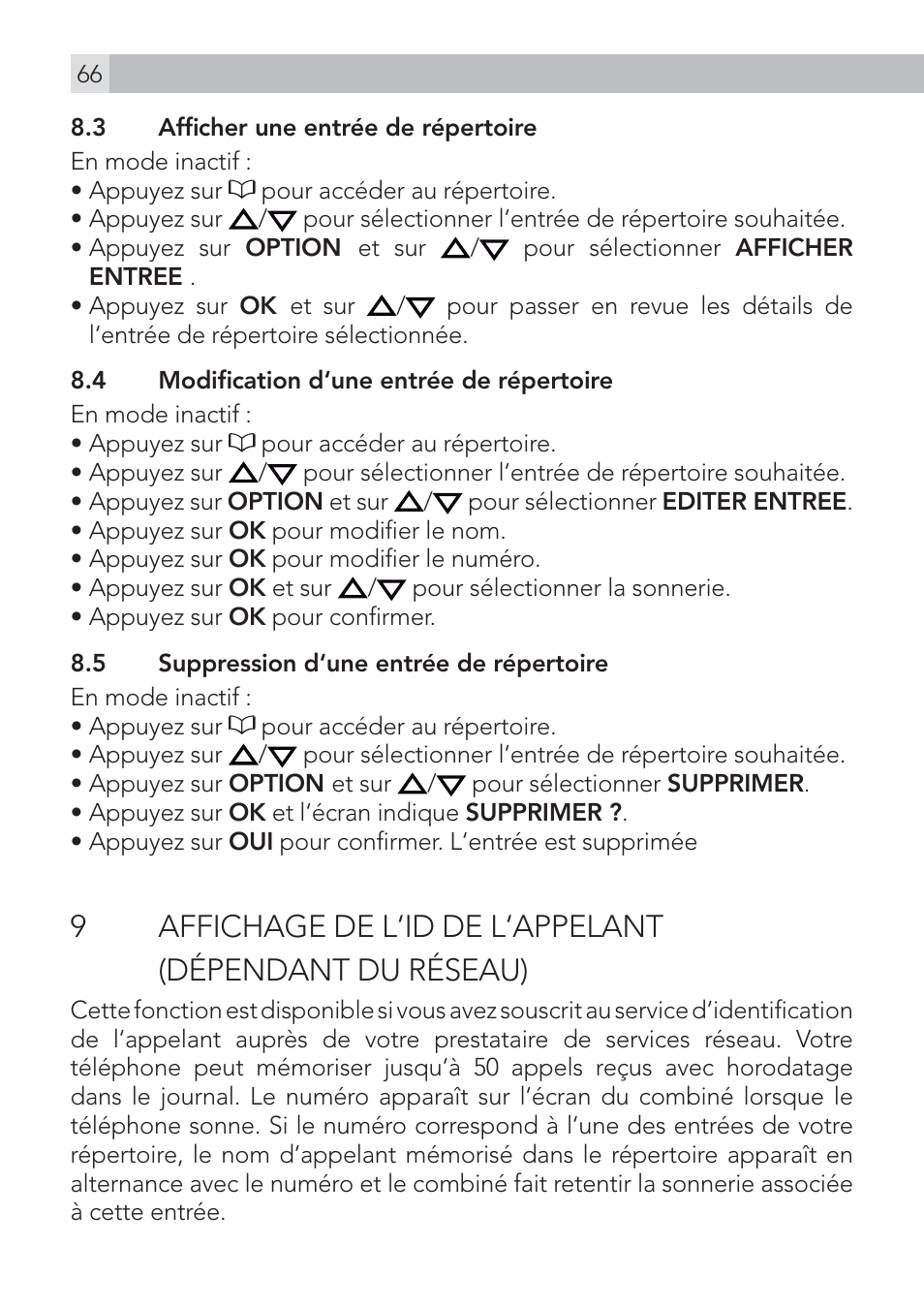 AEG Voxtel D575 User Manual | Page 66 / 136