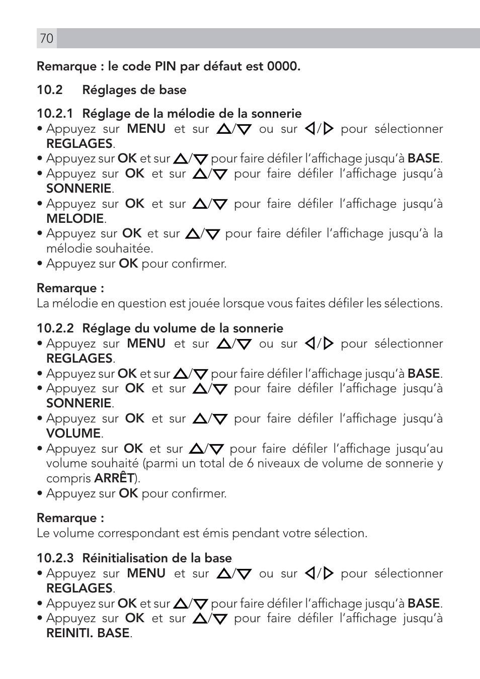 AEG Voxtel D575 User Manual | Page 70 / 136