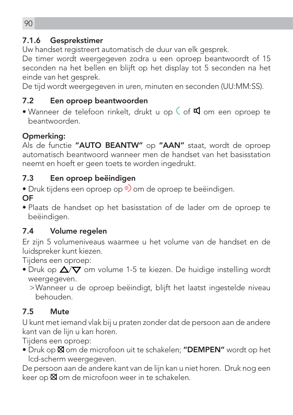 AEG Voxtel D575 User Manual | Page 90 / 136