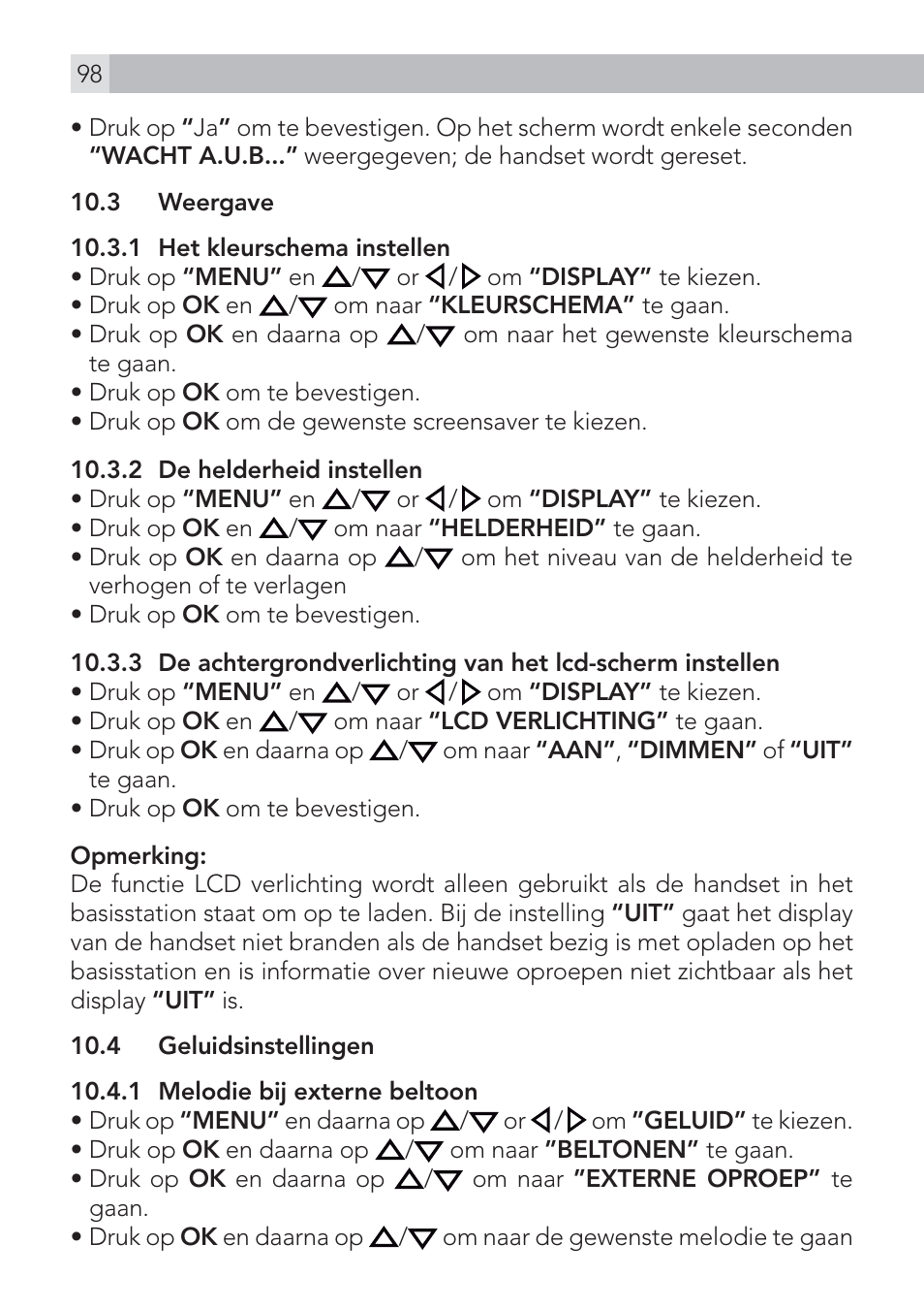 AEG Voxtel D575 User Manual | Page 98 / 136