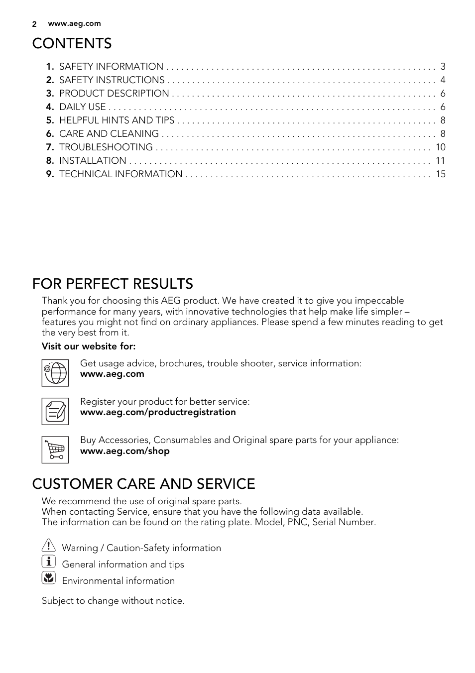 AEG HG755520UM User Manual | Page 2 / 20