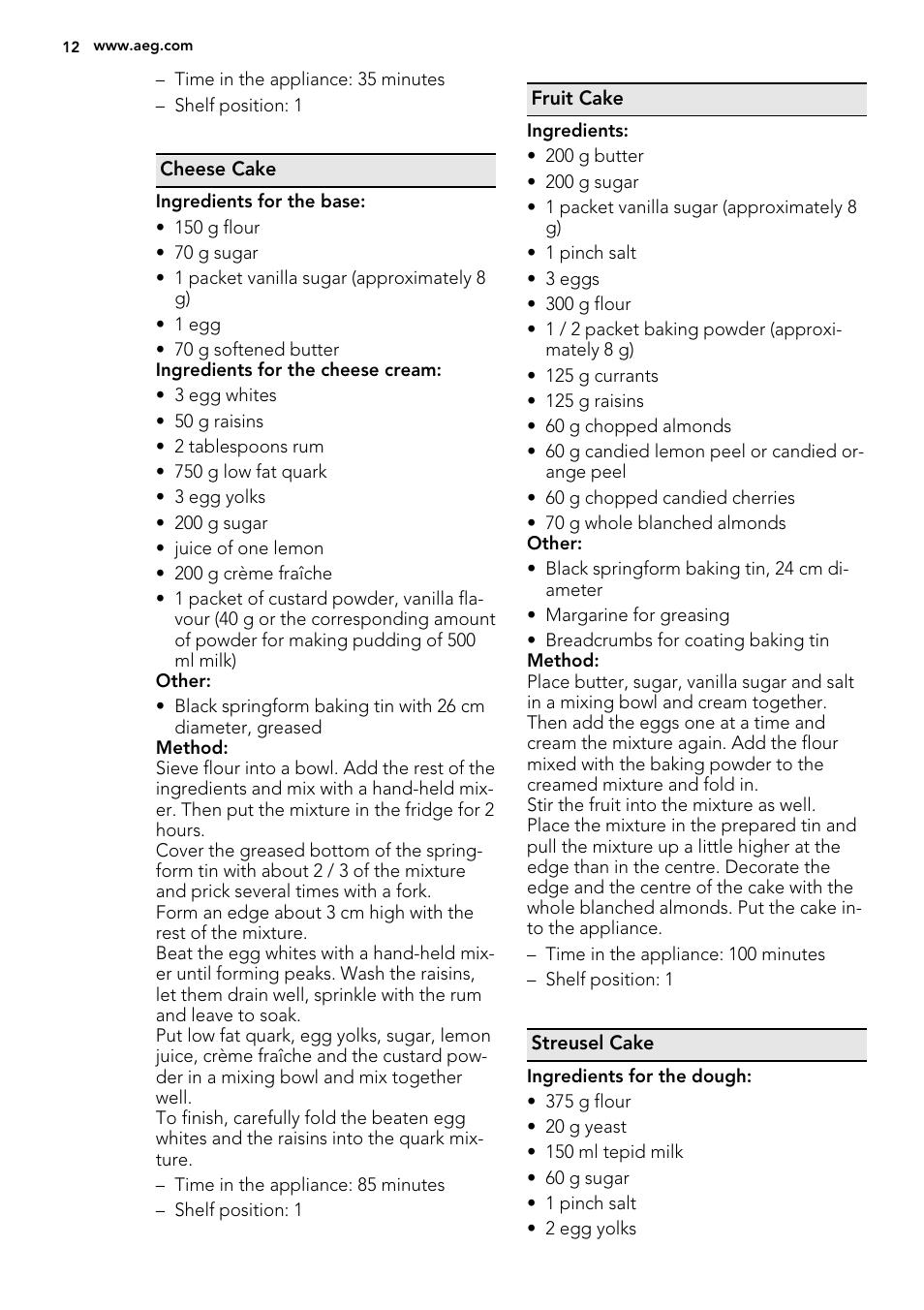 AEG KE8404021M User Manual | Page 12 / 28