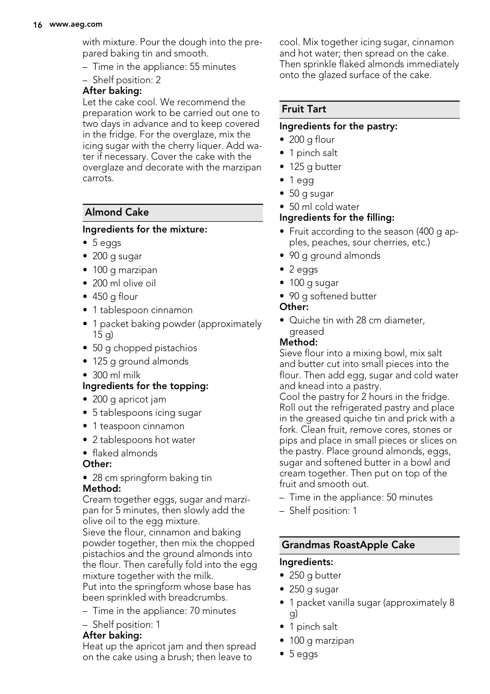 AEG KE8404021M User Manual | Page 16 / 28