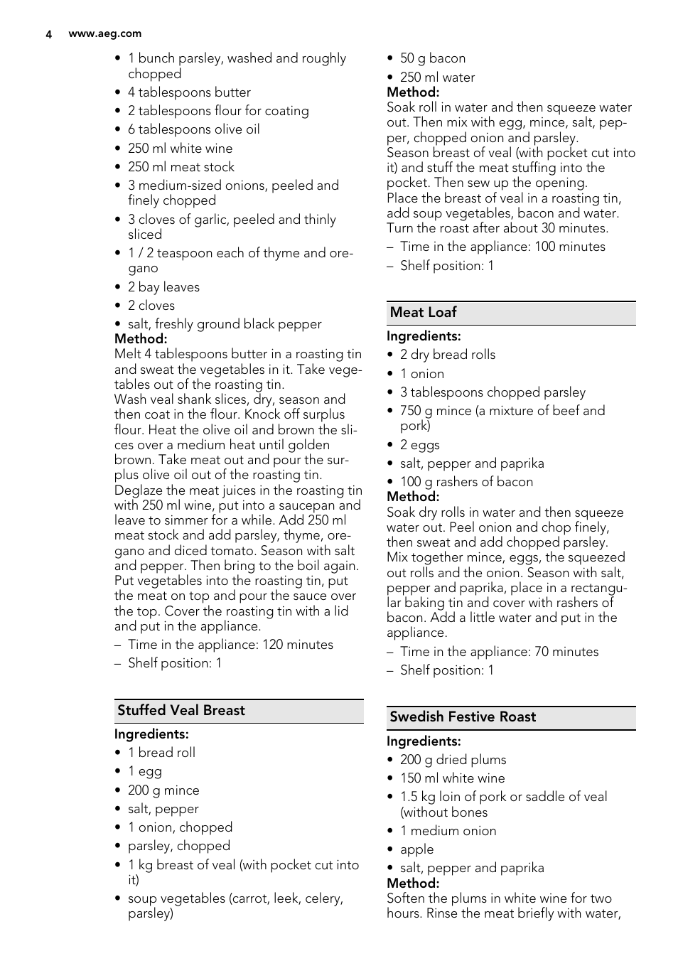 AEG KE8404021M User Manual | Page 4 / 28