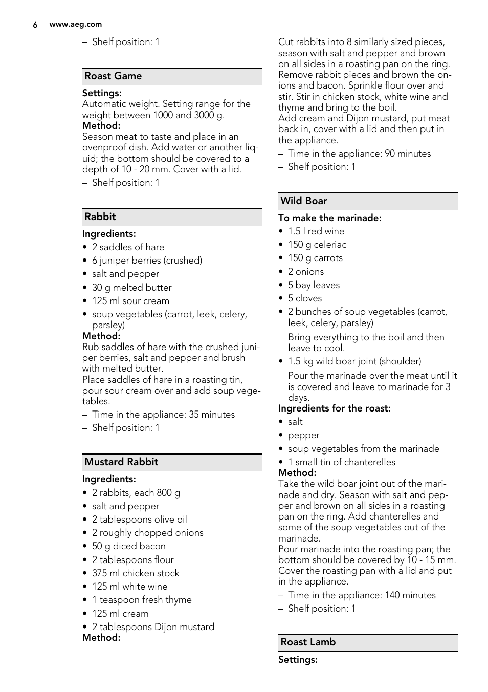 AEG KE8404021M User Manual | Page 6 / 28