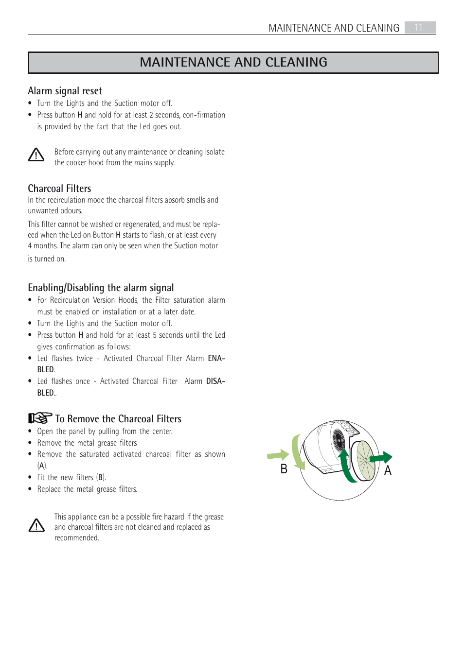 Maintenance and cleaning | AEG X66453BV0 User Manual | Page 11 / 20