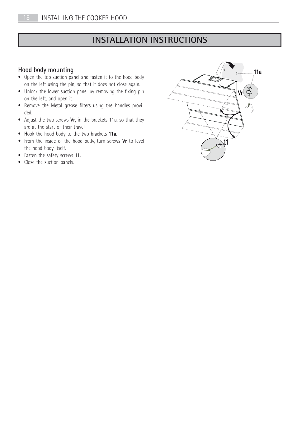 Installation instructions | AEG X66453BV0 User Manual | Page 18 / 20