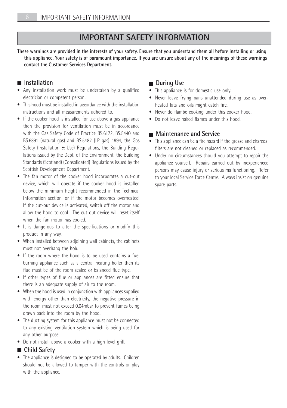 Important safety information | AEG X66453BV0 User Manual | Page 6 / 20