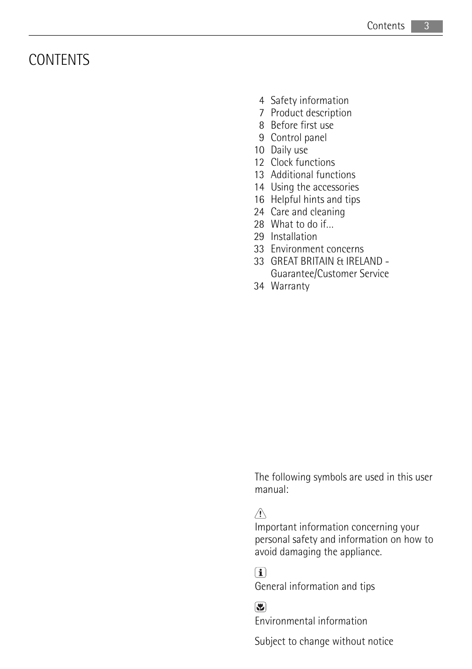 AEG DE4003000M User Manual | Page 3 / 40