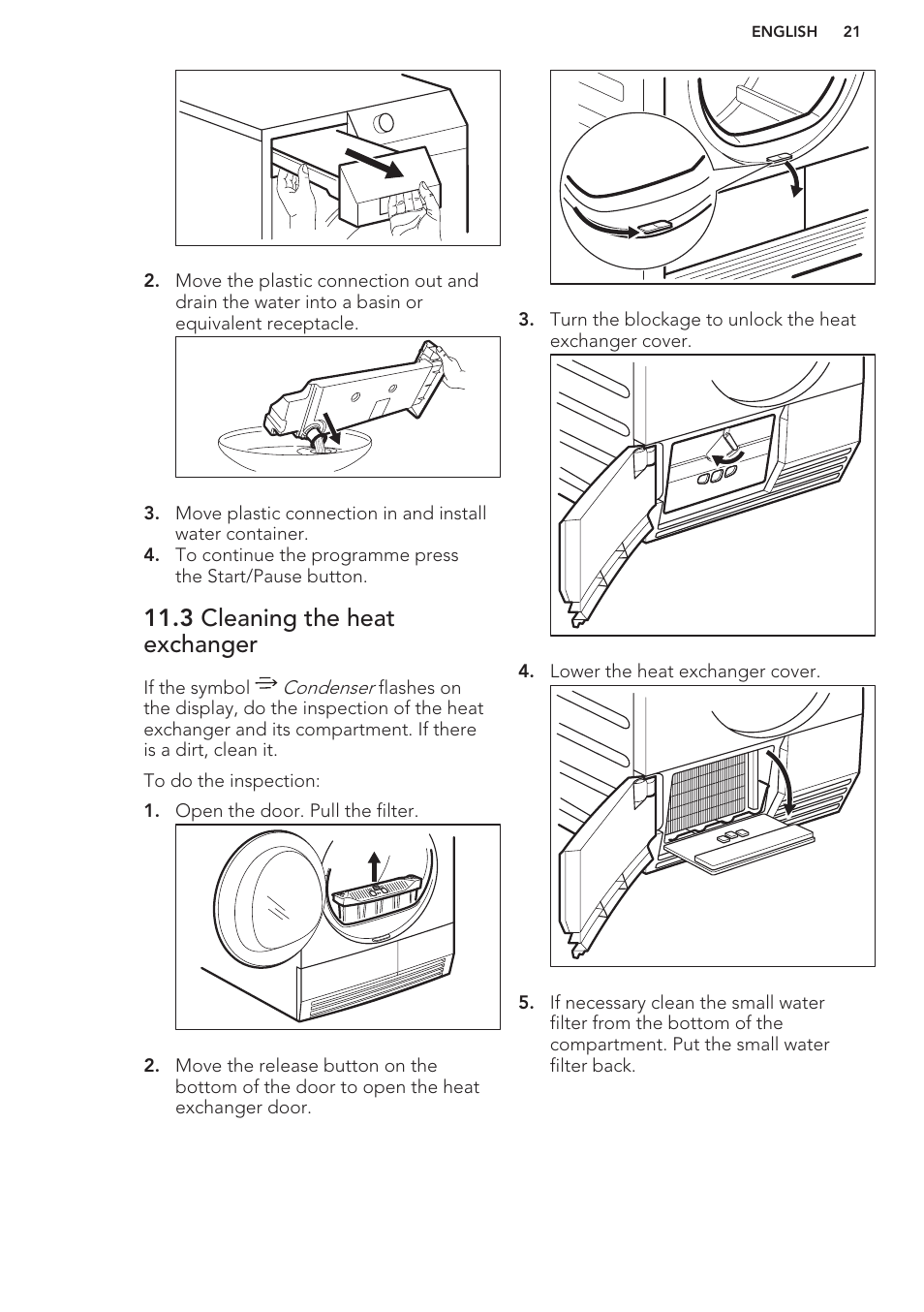 3 cleaning the heat exchanger | AEG T96699IH User Manual | Page 21 / 28