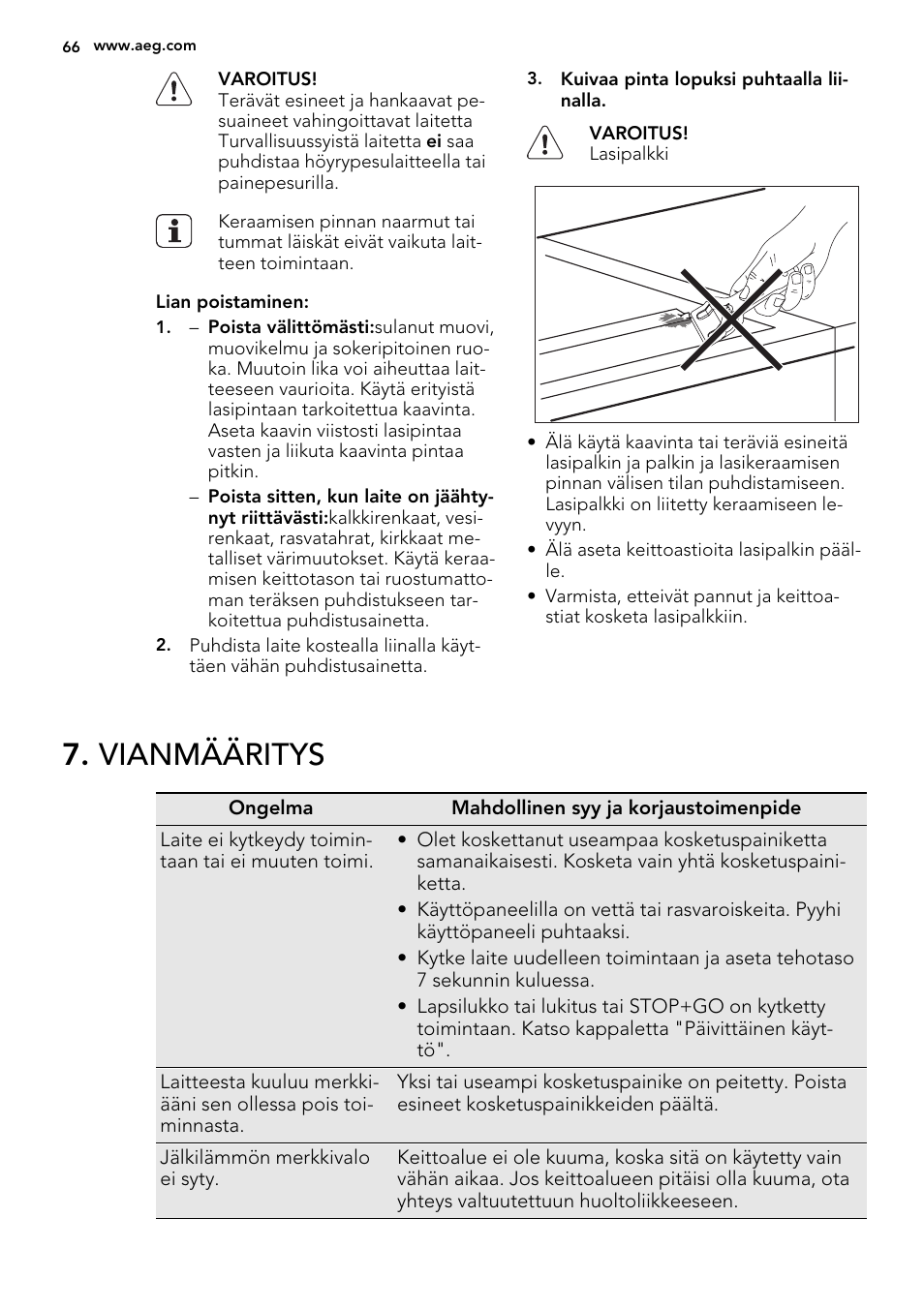 Vianmääritys | AEG HC452020EB User Manual | Page 66 / 72