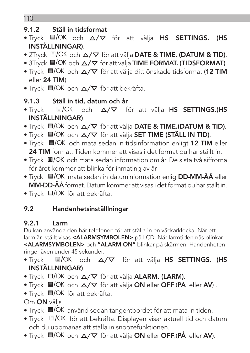 AEG Loop User Manual | Page 110 / 199