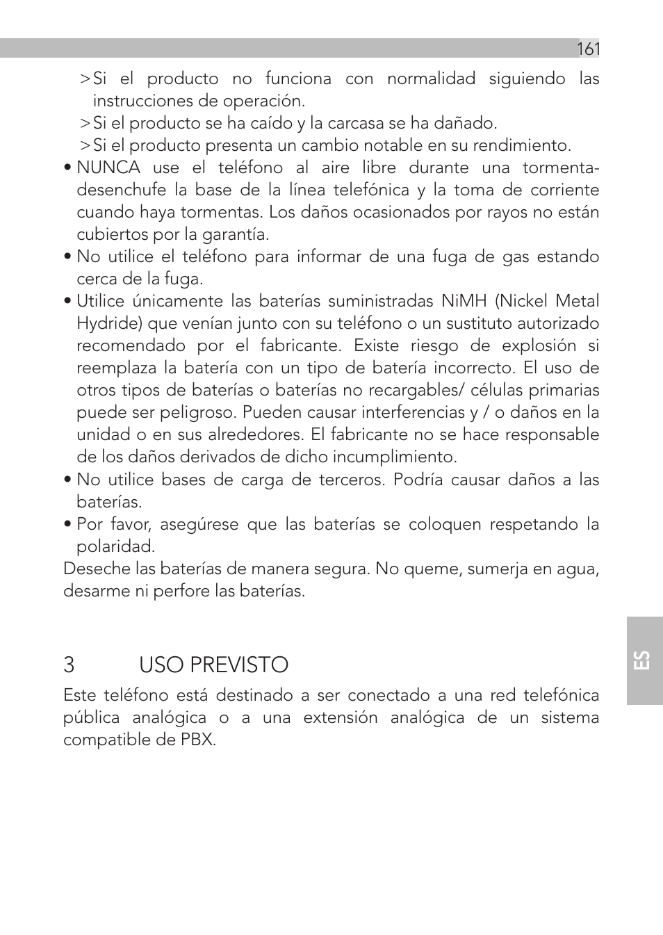 3uso previsto | AEG Loop User Manual | Page 161 / 199