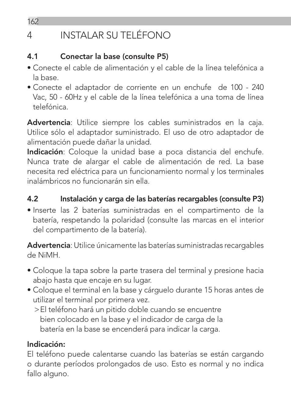 4instalar su teléfono | AEG Loop User Manual | Page 162 / 199