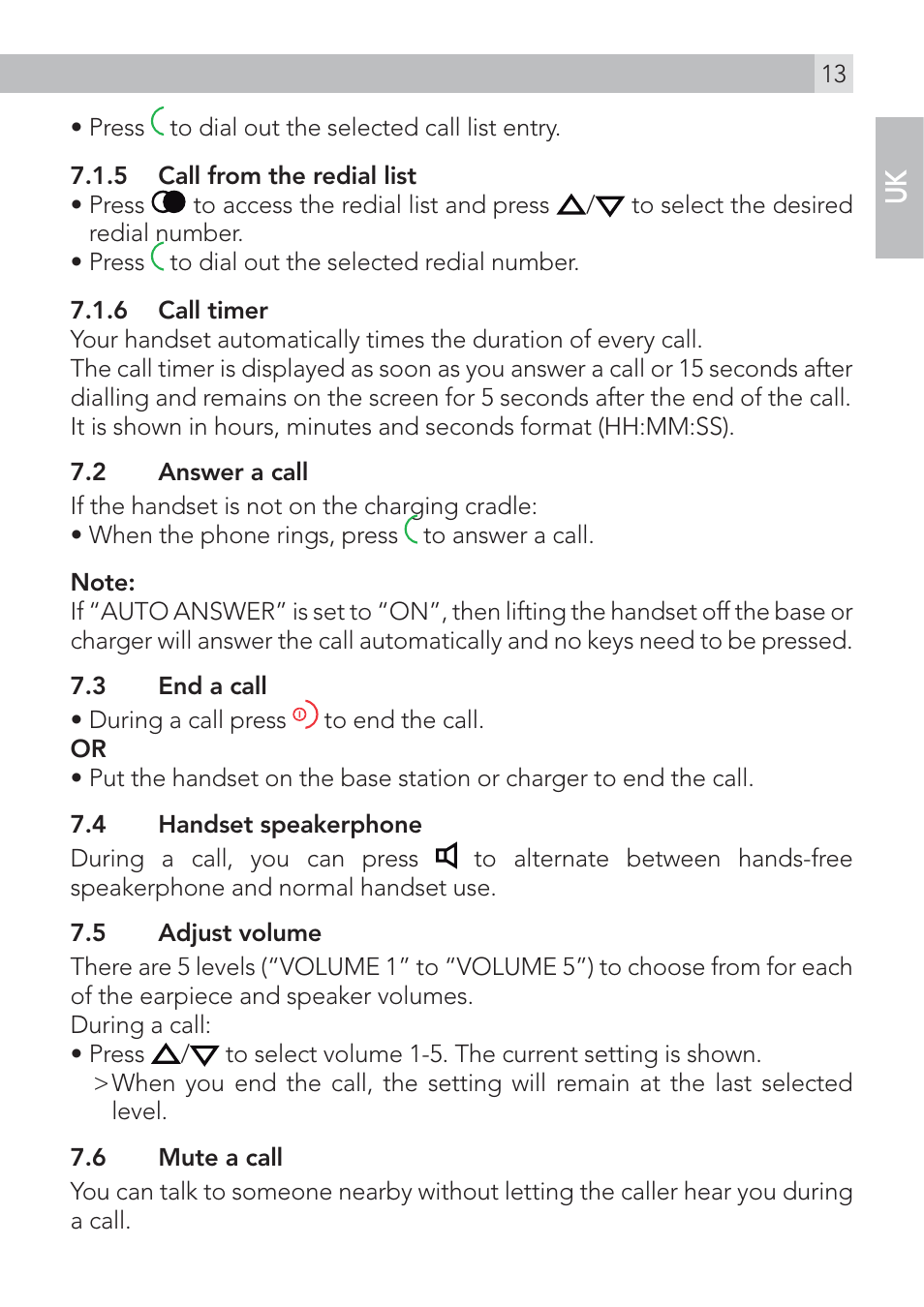 AEG Voxtel D200 User Manual | Page 13 / 44