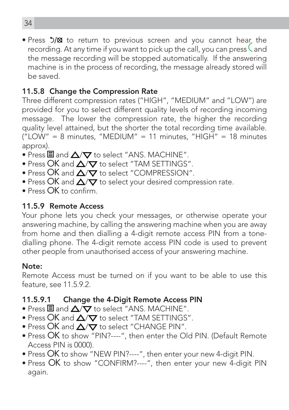 AEG Voxtel D200 User Manual | Page 34 / 44