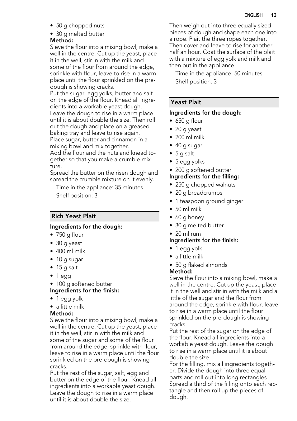 AEG BE3003021W User Manual | Page 13 / 28
