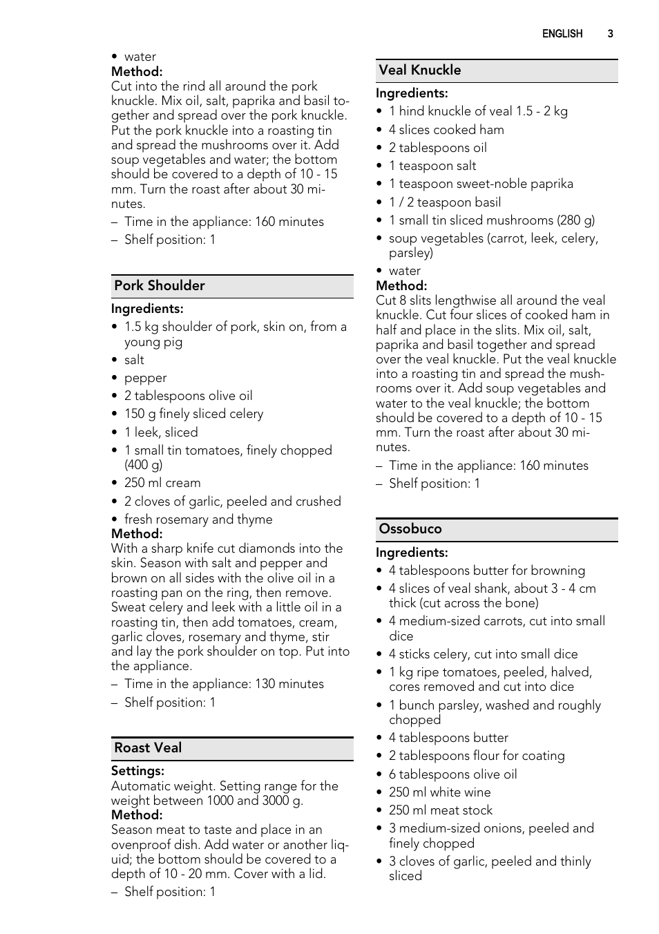 AEG BE3003021W User Manual | Page 3 / 28