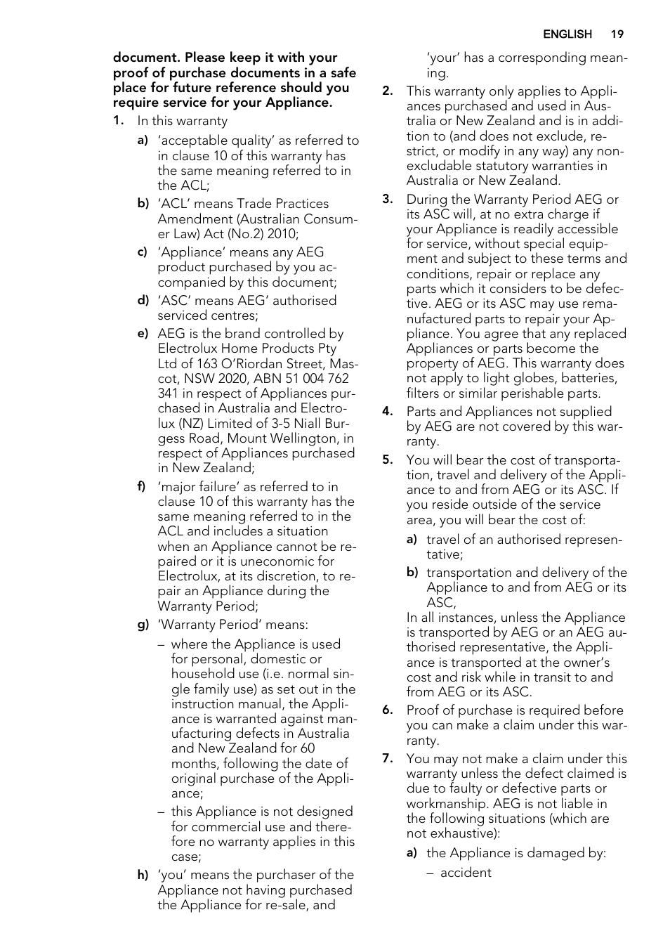 AEG HC451500EB User Manual | Page 19 / 24