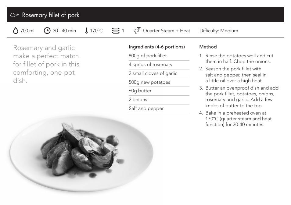 Rosemary fillet of pork | AEG BS7304021M User Manual | Page 2 / 4