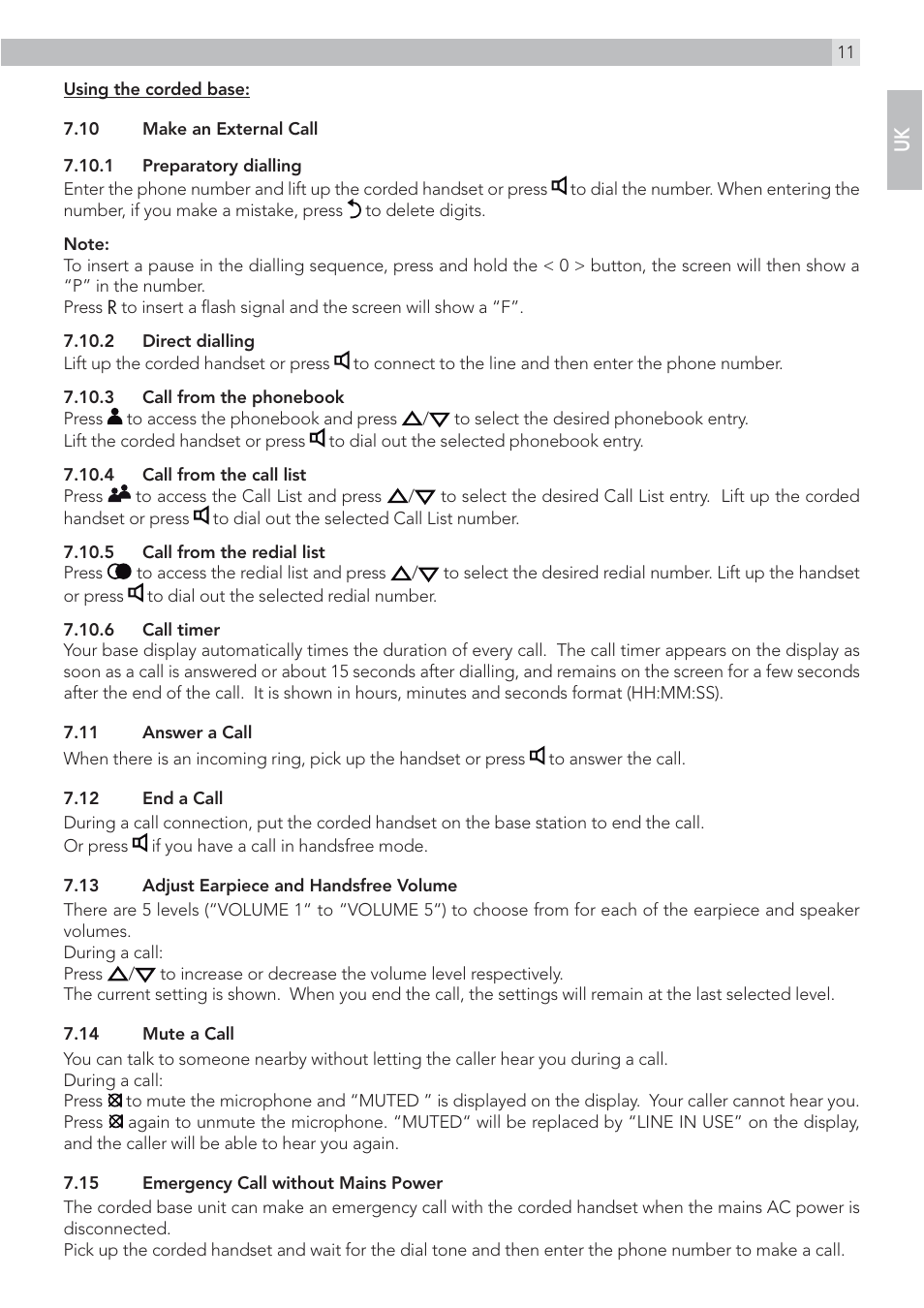 AEG Voxtel D215 combo User Manual | Page 11 / 36
