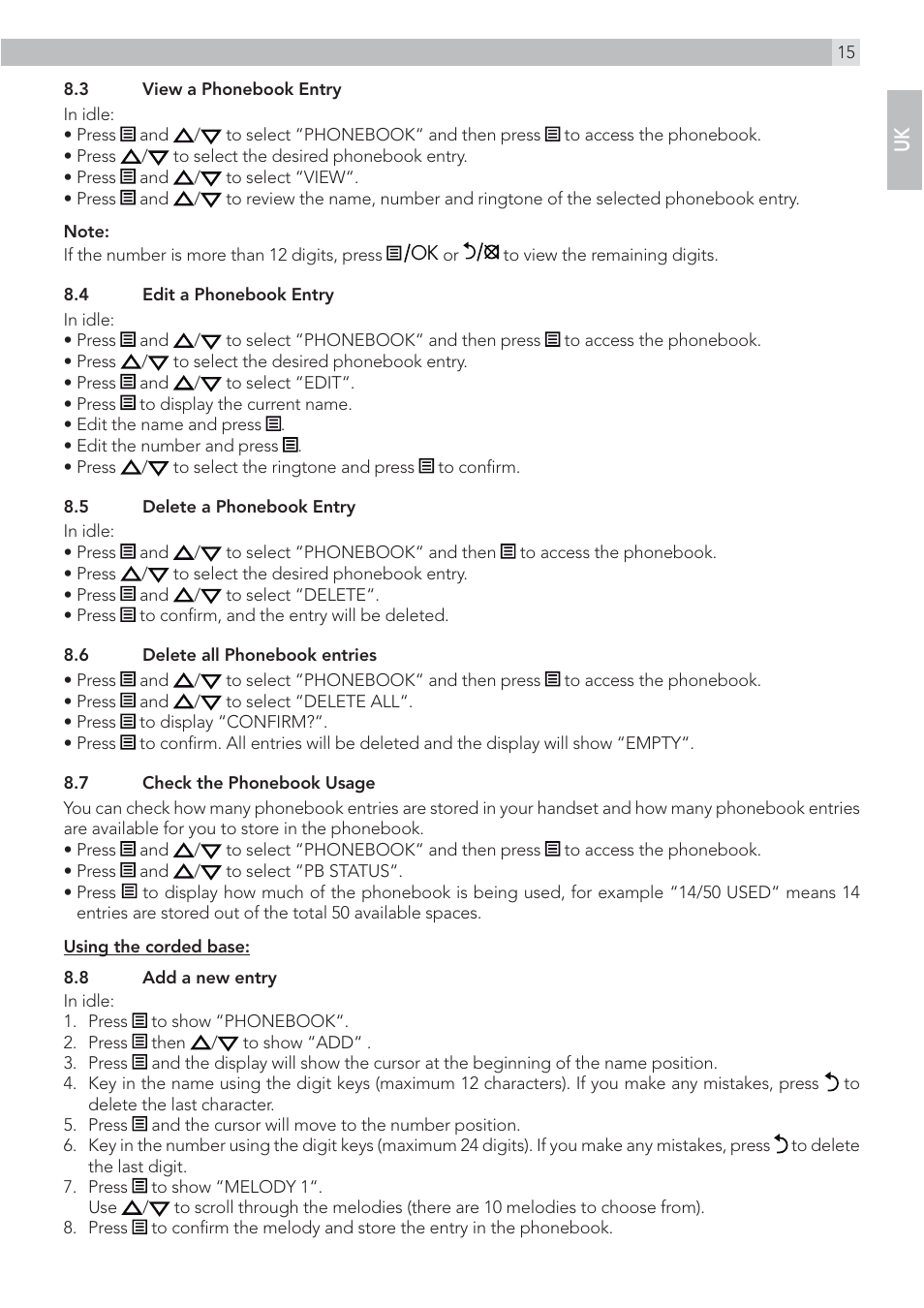 AEG Voxtel D215 combo User Manual | Page 15 / 36
