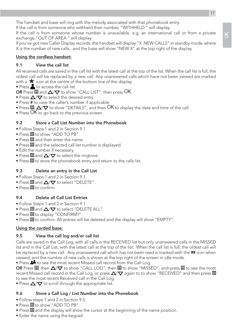 AEG Voxtel D215 combo User Manual | Page 17 / 36