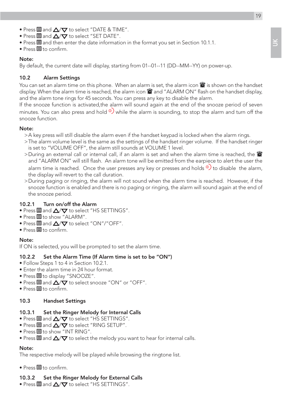 AEG Voxtel D215 combo User Manual | Page 19 / 36