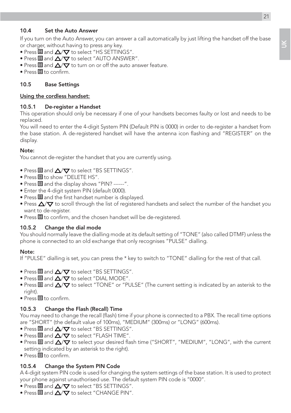 AEG Voxtel D215 combo User Manual | Page 21 / 36
