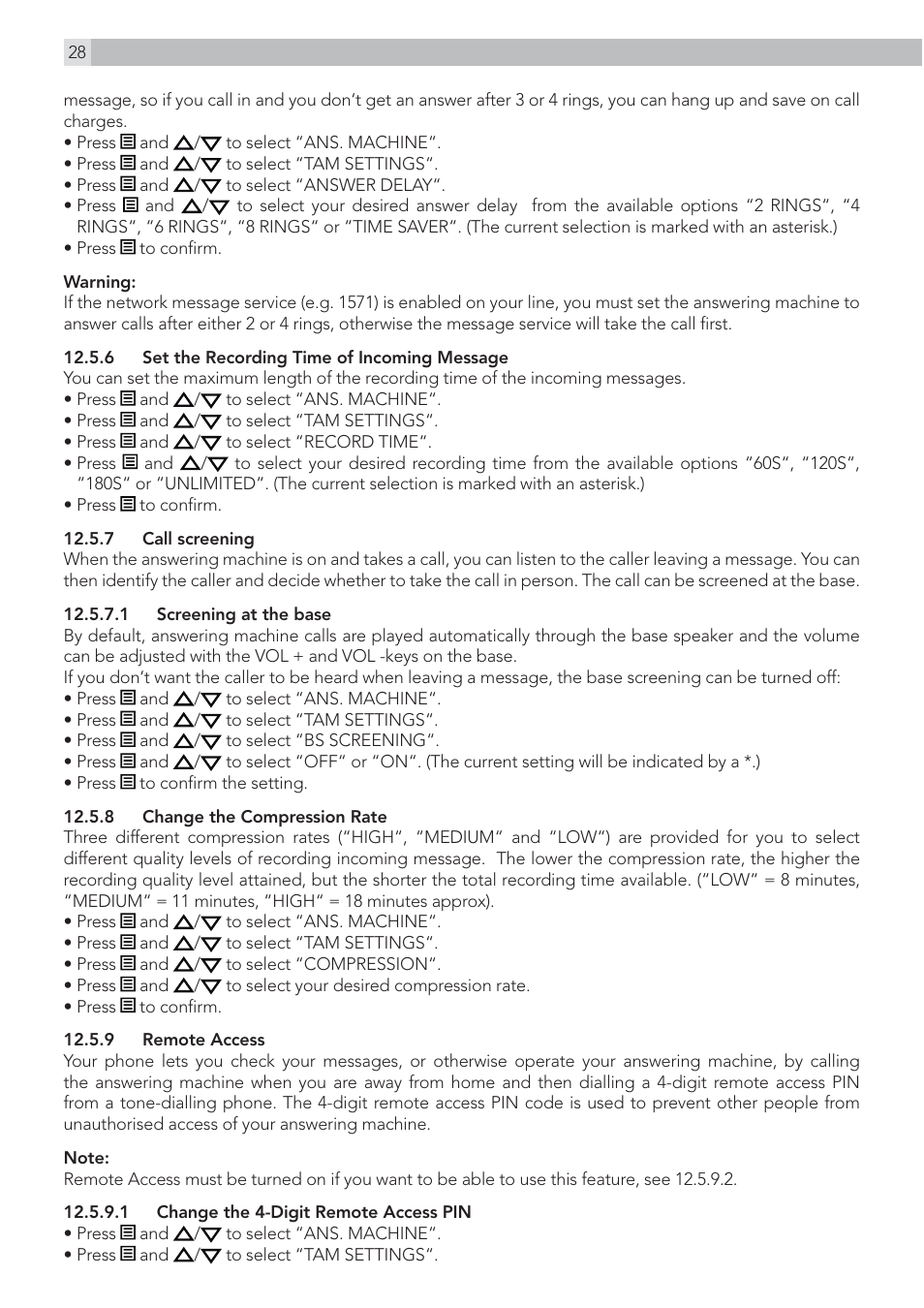 AEG Voxtel D215 combo User Manual | Page 28 / 36