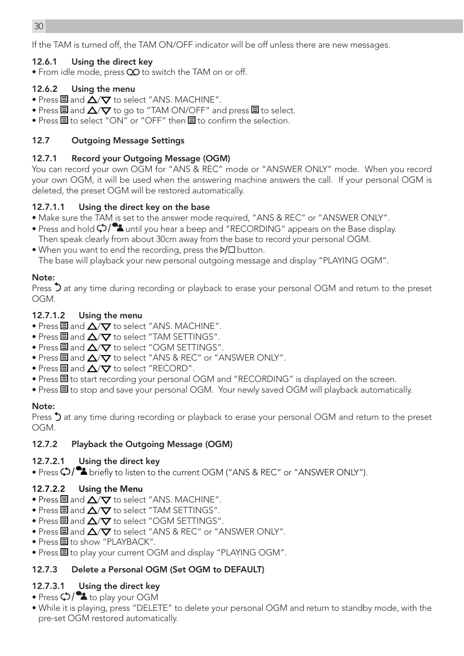 AEG Voxtel D215 combo User Manual | Page 30 / 36