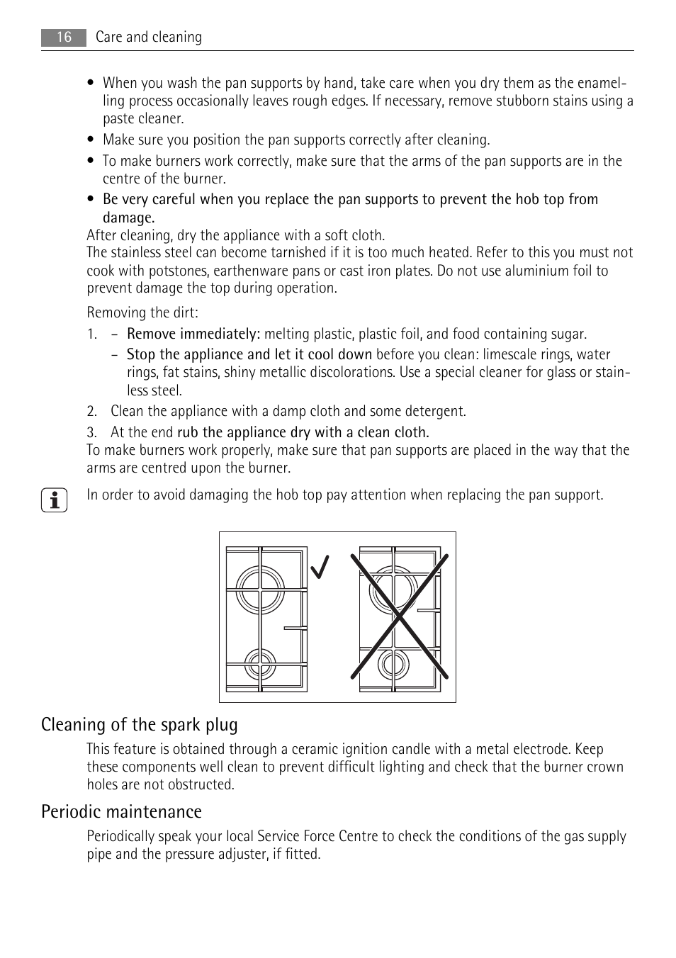 Cleaning of the spark plug, Periodic maintenance | AEG HG995440NB User Manual | Page 16 / 24