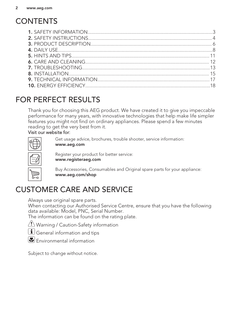 AEG HK764403XB User Manual | Page 2 / 20