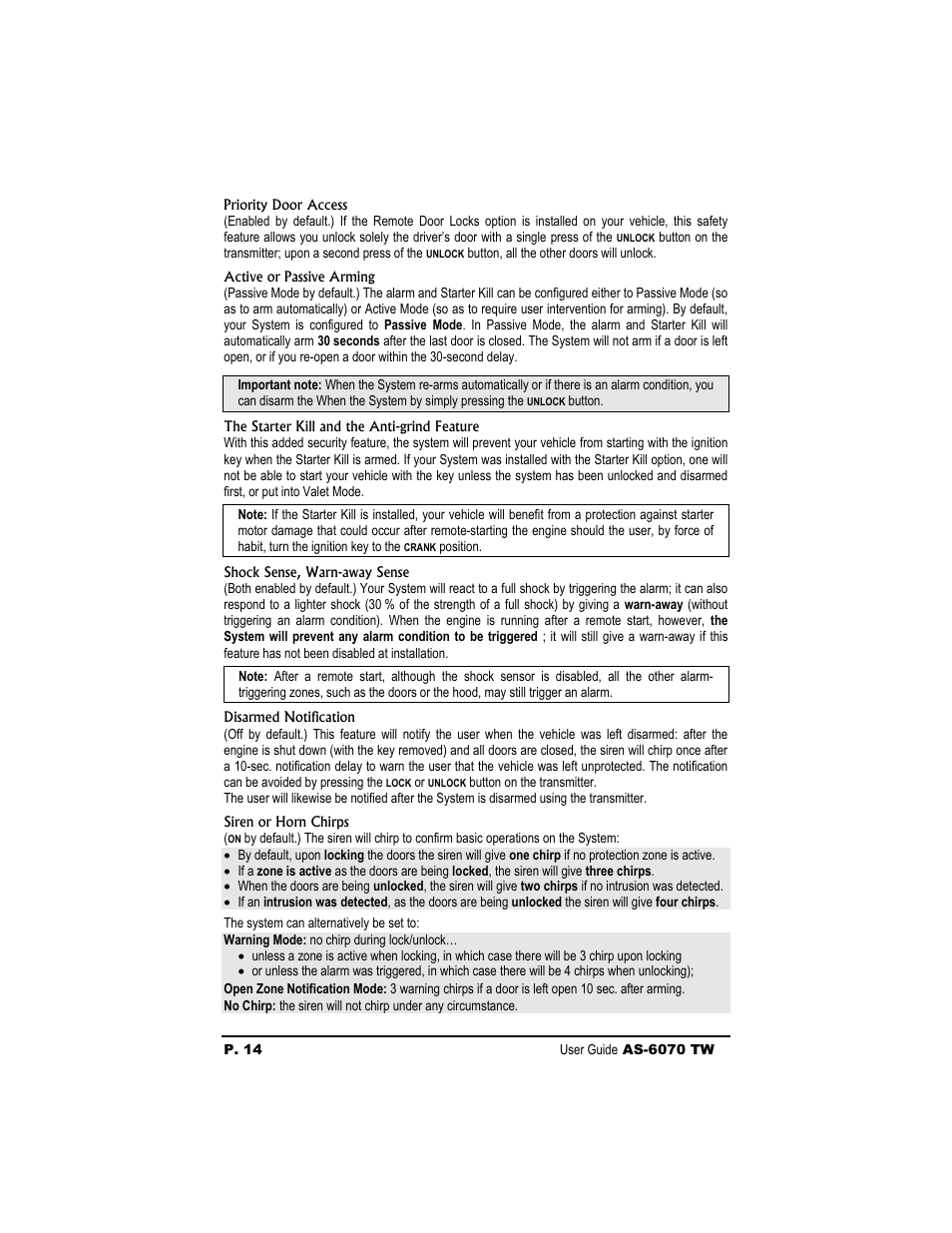 Autostart AS-6070 TW User Manual | Page 14 / 16