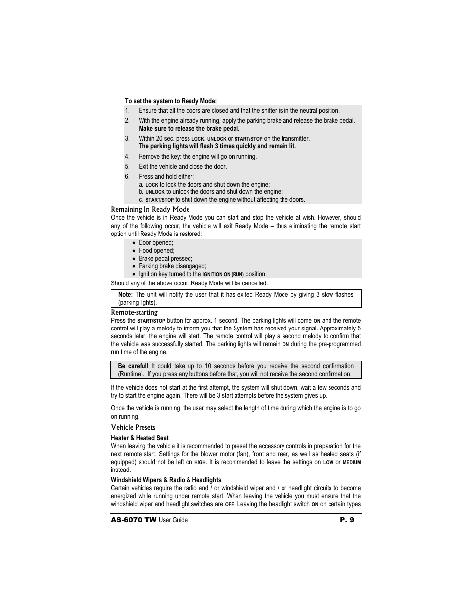 Autostart AS-6070 TW User Manual | Page 9 / 16
