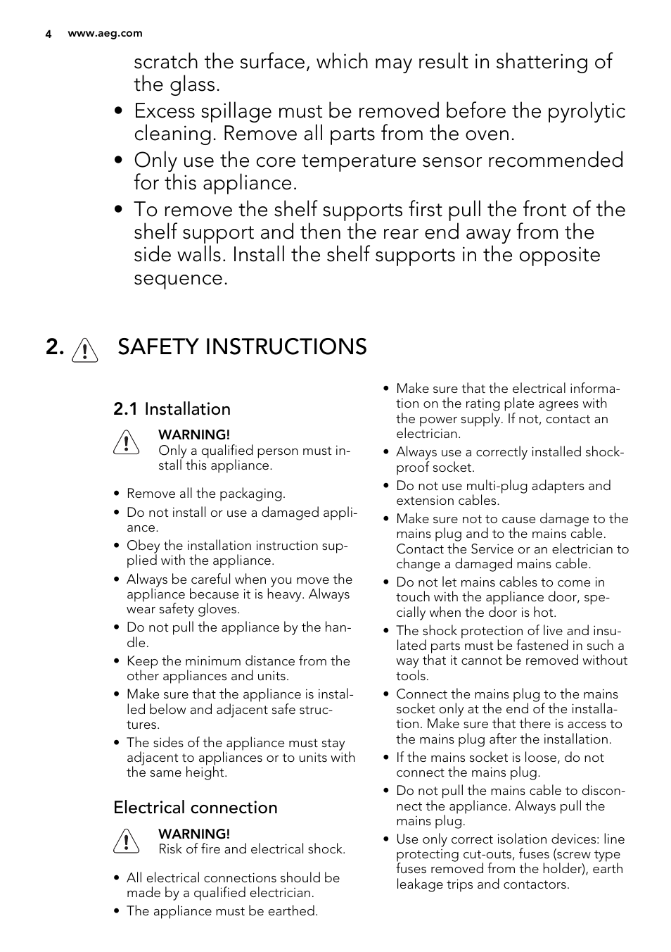 Safety instructions | AEG BP8615001M User Manual | Page 4 / 36
