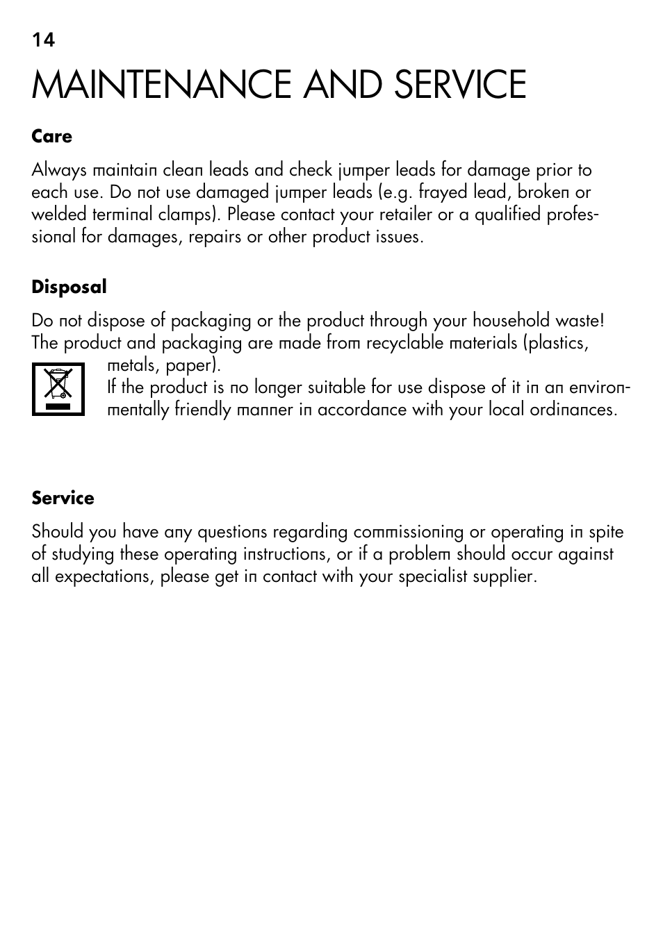 Maintenance and service | AEG S User Manual | Page 14 / 40