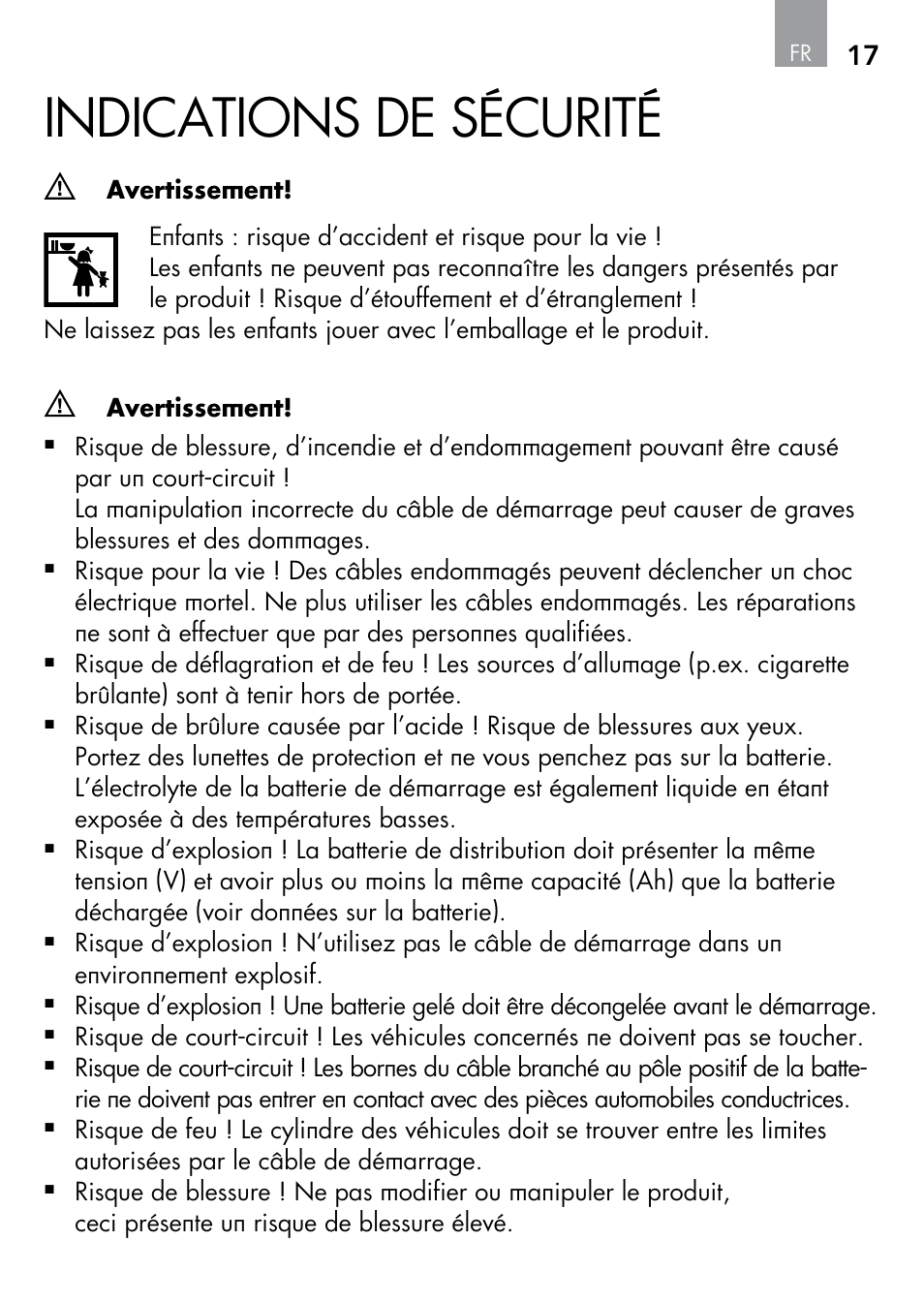 Indications de sécurité | AEG S User Manual | Page 17 / 40