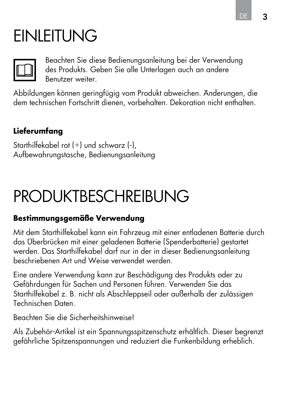 Einleitung, Produktbeschreibung | AEG S User Manual | Page 3 / 40