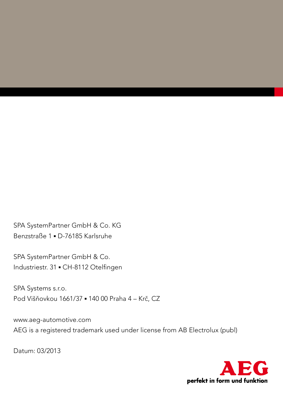 AEG S User Manual | Page 40 / 40