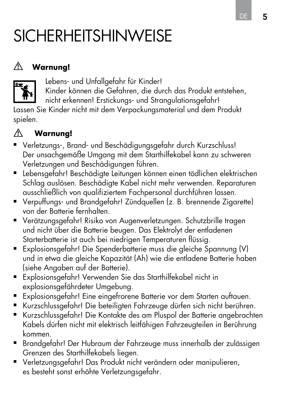 Sicherheitshinweise | AEG S User Manual | Page 5 / 40