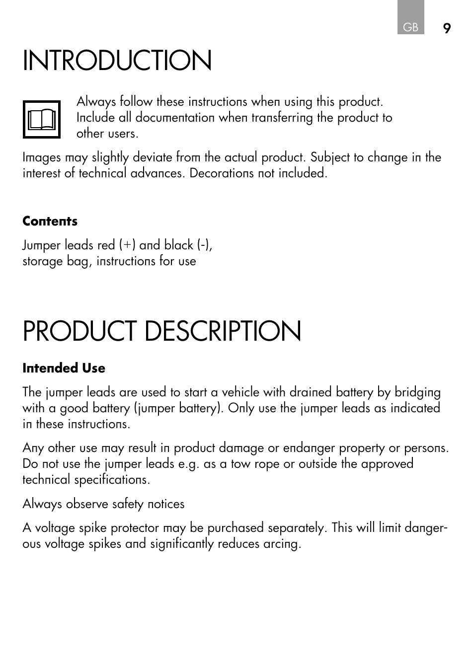 Introduction, Product description | AEG S User Manual | Page 9 / 40