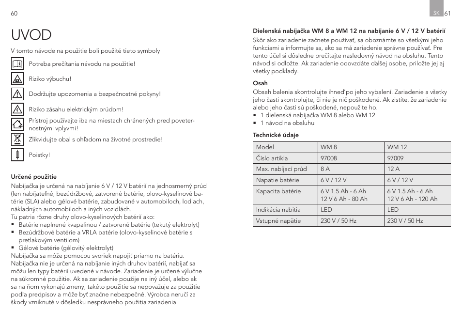 Uvod | AEG Workshop charger WM 8 User Manual | Page 31 / 45