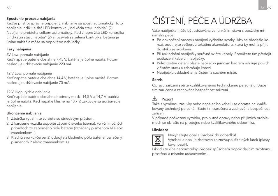 Čištění, péče a údržba | AEG Workshop charger WM 8 User Manual | Page 35 / 45
